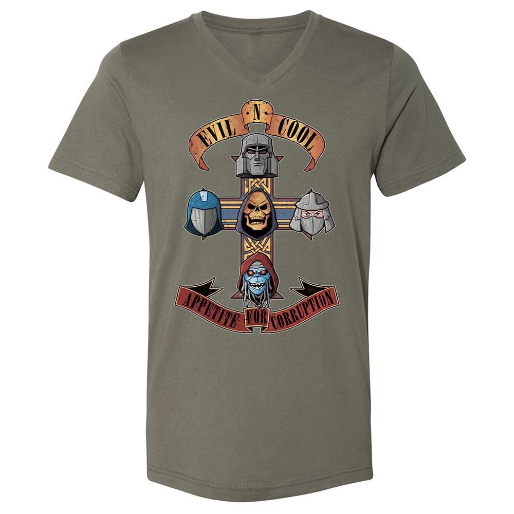 Unisex V-Neck T-Shirt - X9VN7665 - Military Green - 11