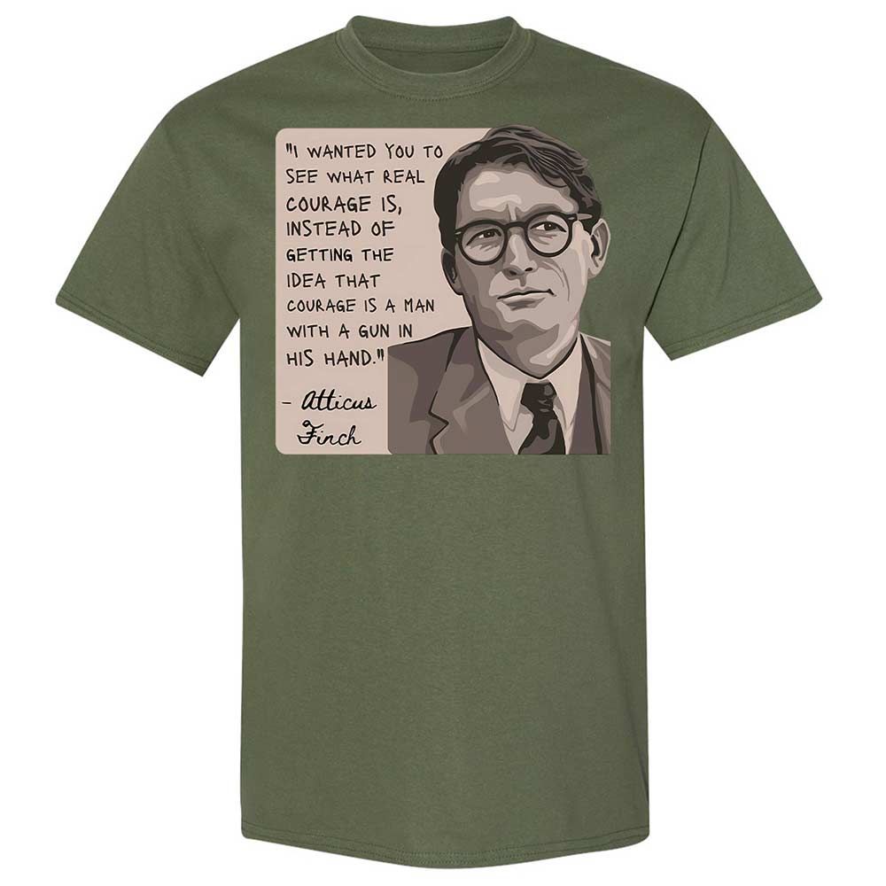 Real Courage Quote - Military Green - 11