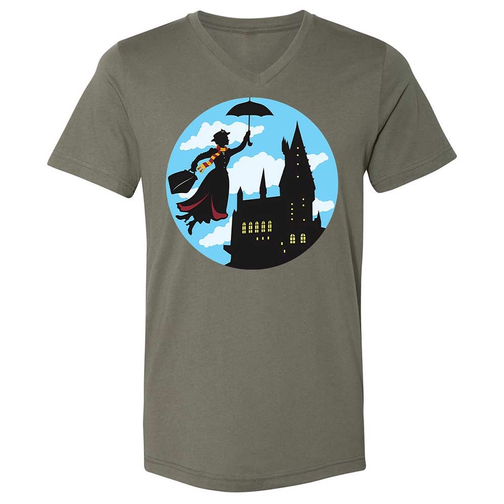 Unisex V-Neck T-Shirt - PAEVQAQF - Military Green - 11
