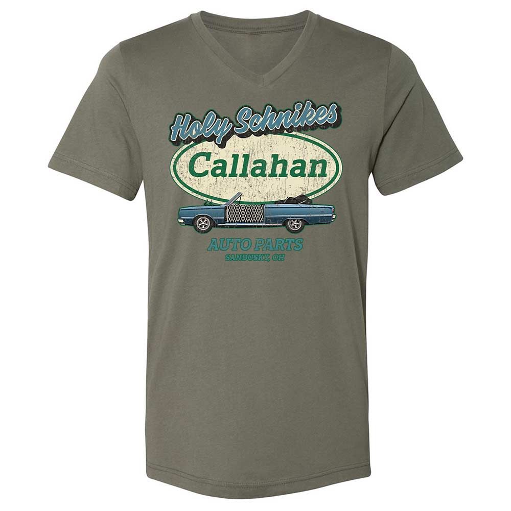 Unisex V-Neck T-Shirt - YQYAZSX4 - Military Green - 11