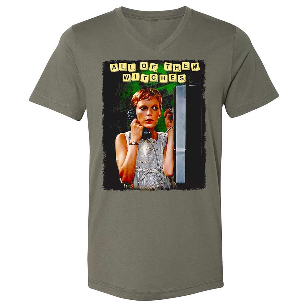 Unisex V-Neck T-Shirt - W98HCEUS - Military Green - 11
