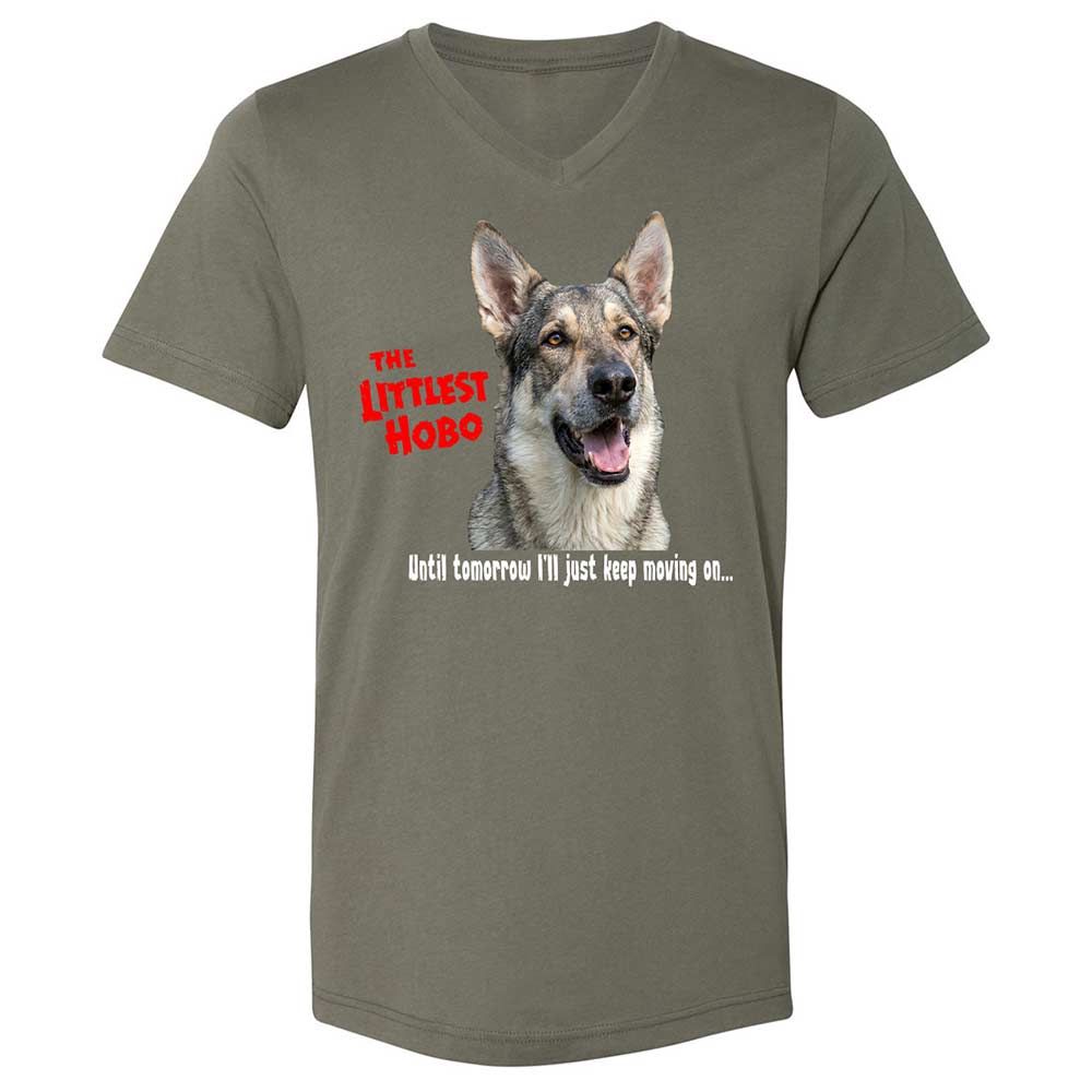 Unisex V-Neck T-Shirt - 17QFAPH8 - Military Green - 11