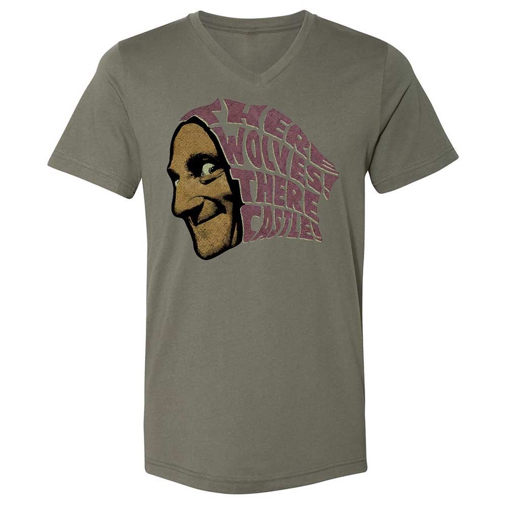 Unisex V-Neck T-Shirt - 8KGJX2QM - Military Green - 11