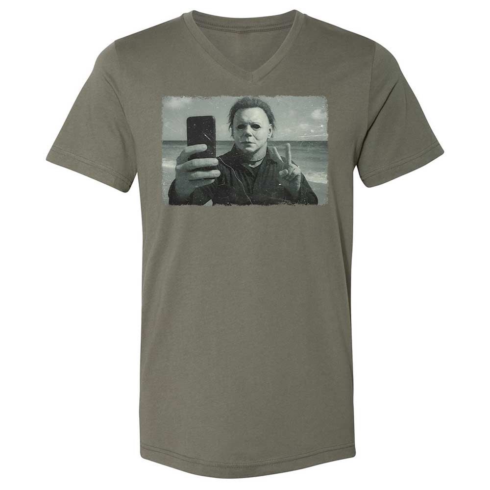 Unisex V-Neck T-Shirt - 8QT7X672 - Military Green - 11
