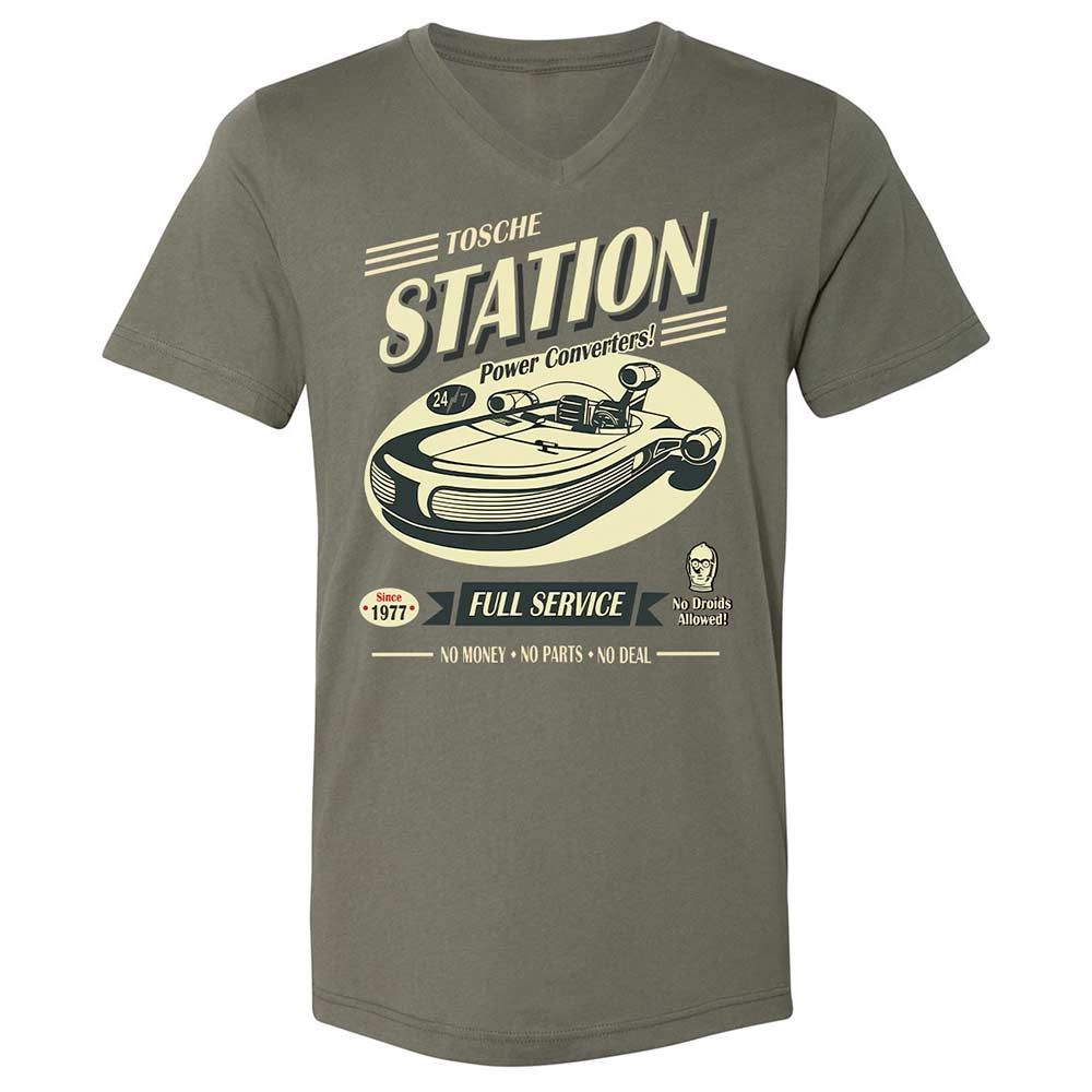 Unisex V-Neck T-Shirt - 83EFXEJU - Military Green - 11