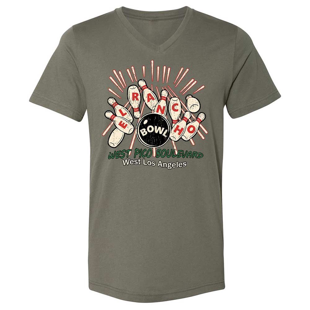 Unisex V-Neck T-Shirt - C5VAMVBX - Military Green - 11
