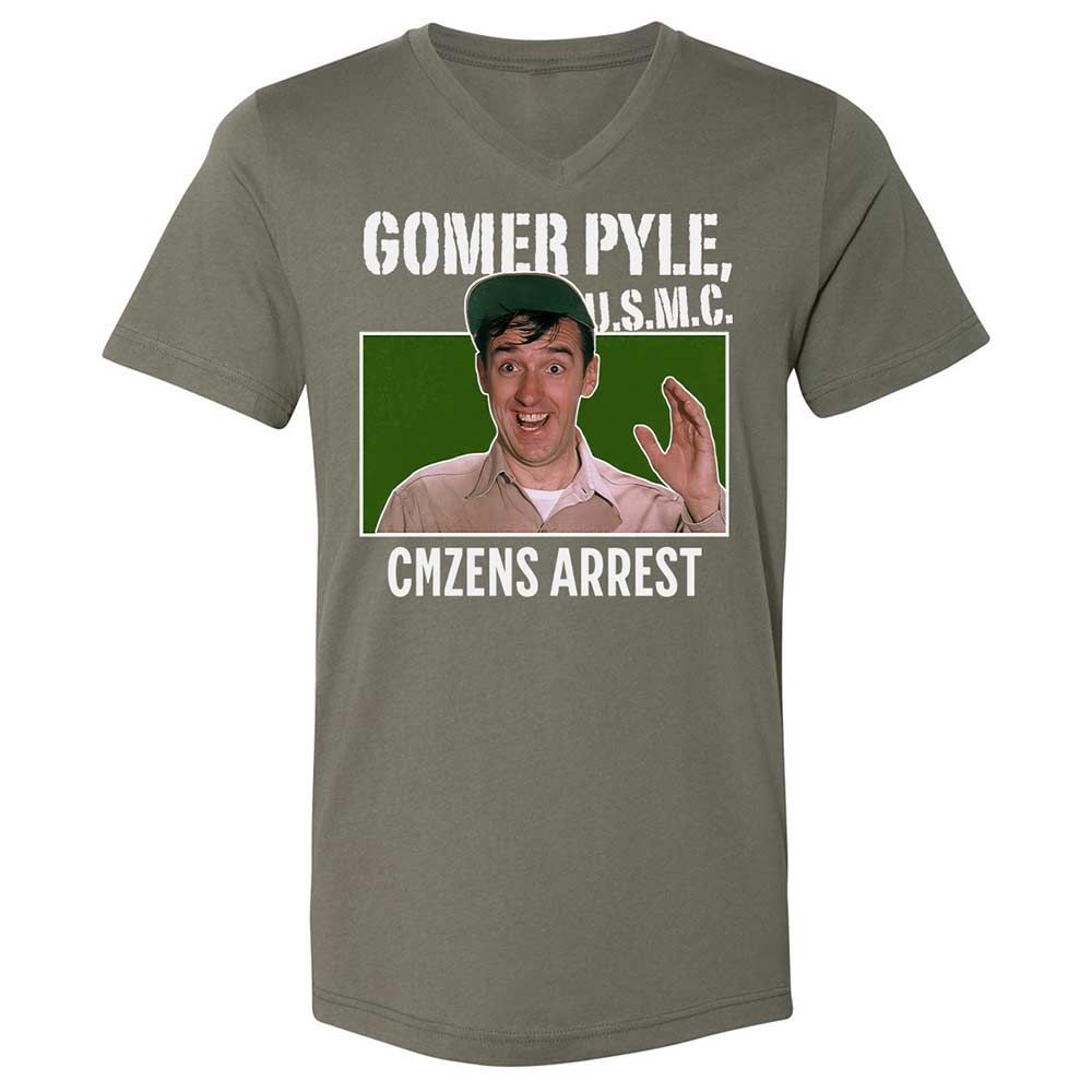Unisex V-Neck T-Shirt - YTTZZCN7 - Military Green - 11