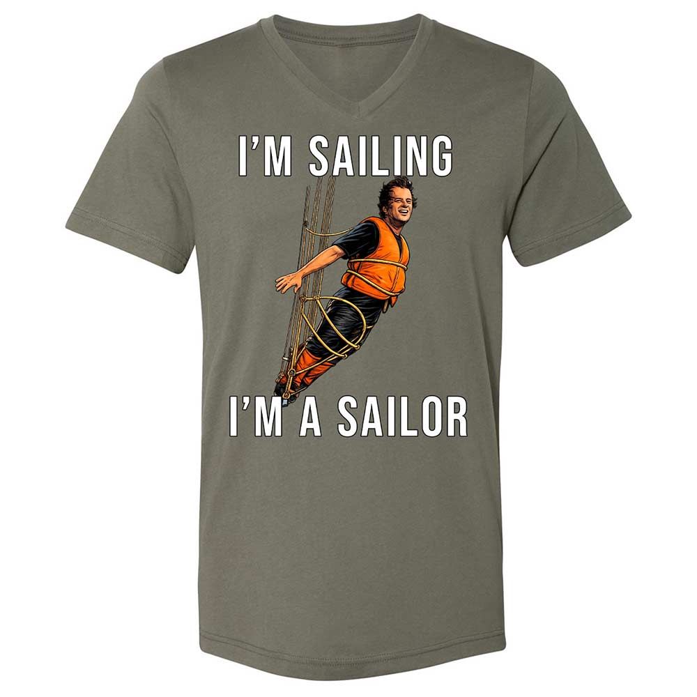 Unisex V-Neck T-Shirt - 3K1K1XGT - Military Green - 11