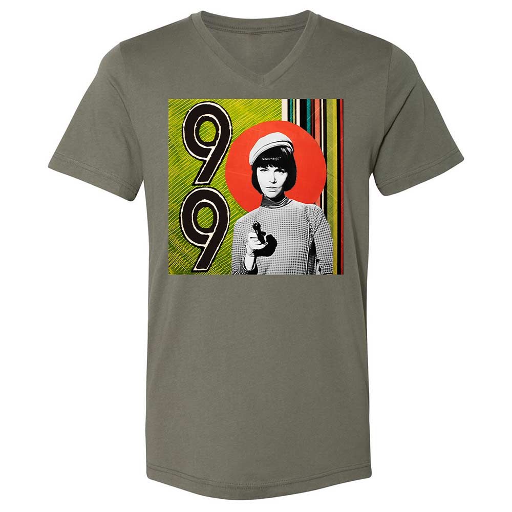 Unisex V-Neck T-Shirt - 4BJL6VHZ - Military Green - 11