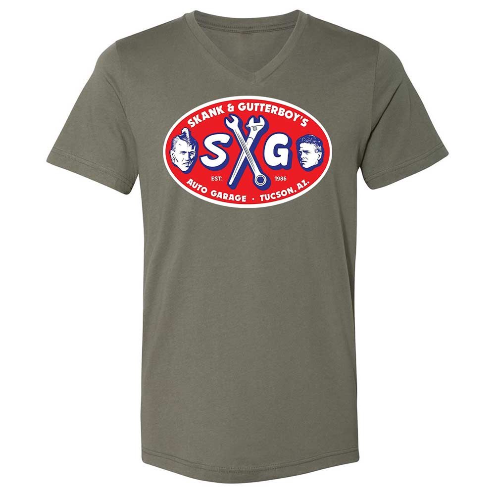 Unisex V-Neck T-Shirt - JSTFP5UX - Military Green - 11