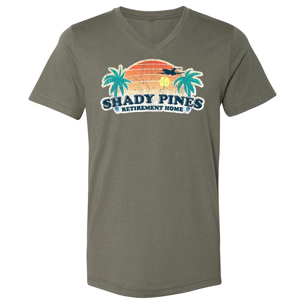 Unisex V-Neck T-Shirt - E35MQKQS - Military Green - 11