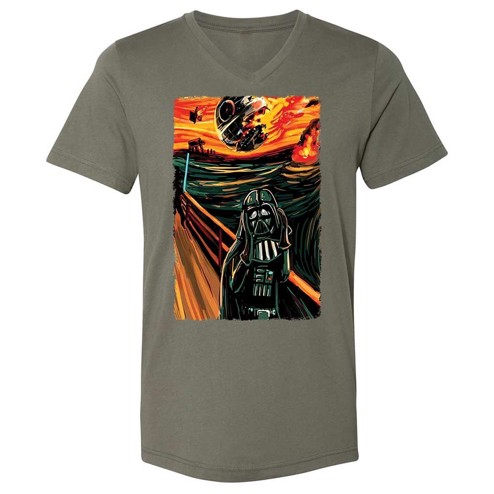 Unisex V-Neck T-Shirt - ELXAMP82 - Military Green - 11