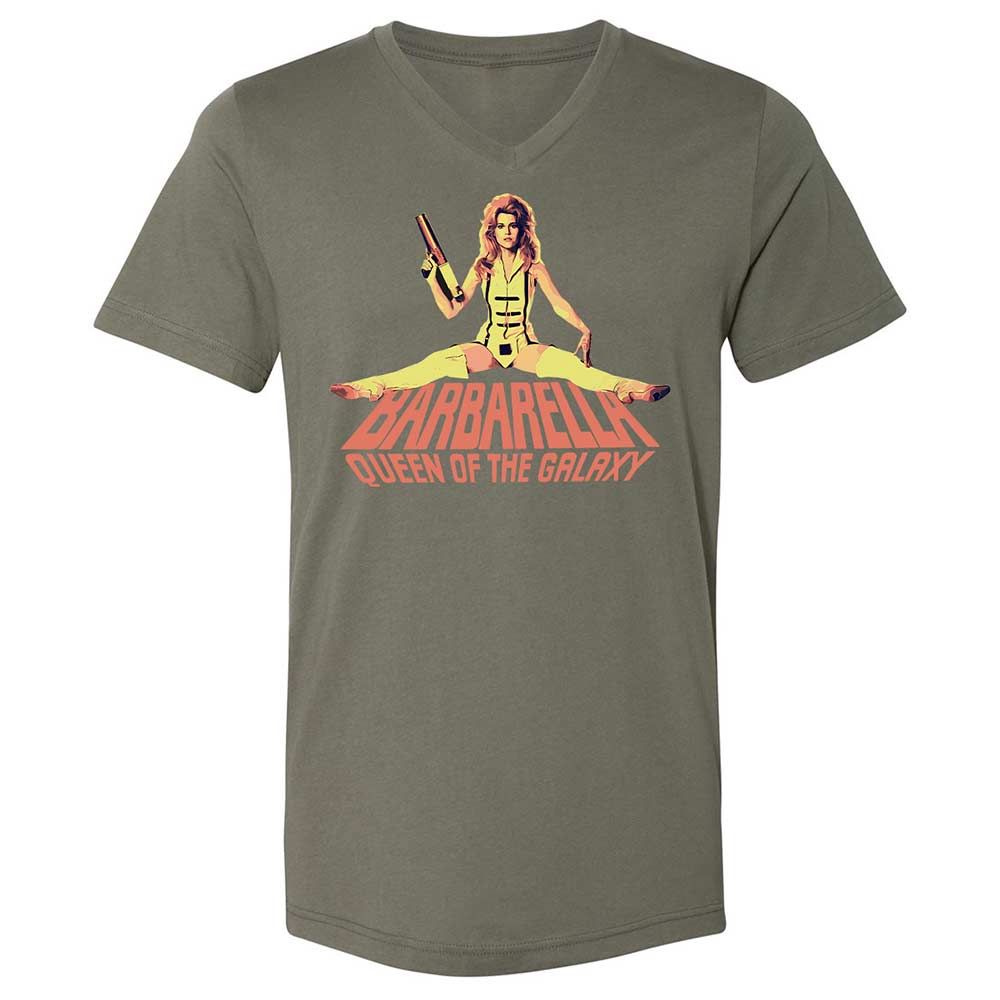 Unisex V-Neck T-Shirt - B485ZA3H - Military Green - 11
