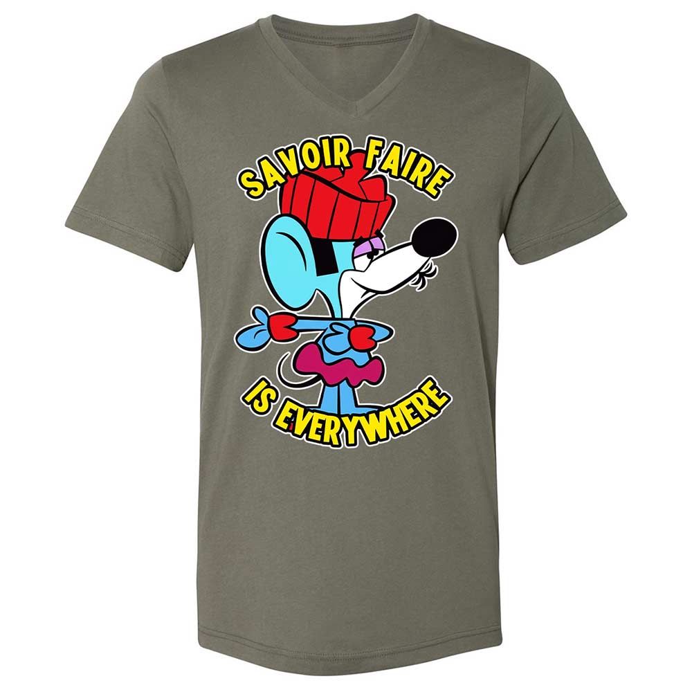 Unisex V-Neck T-Shirt - 75ZEHV4W - Military Green - 11