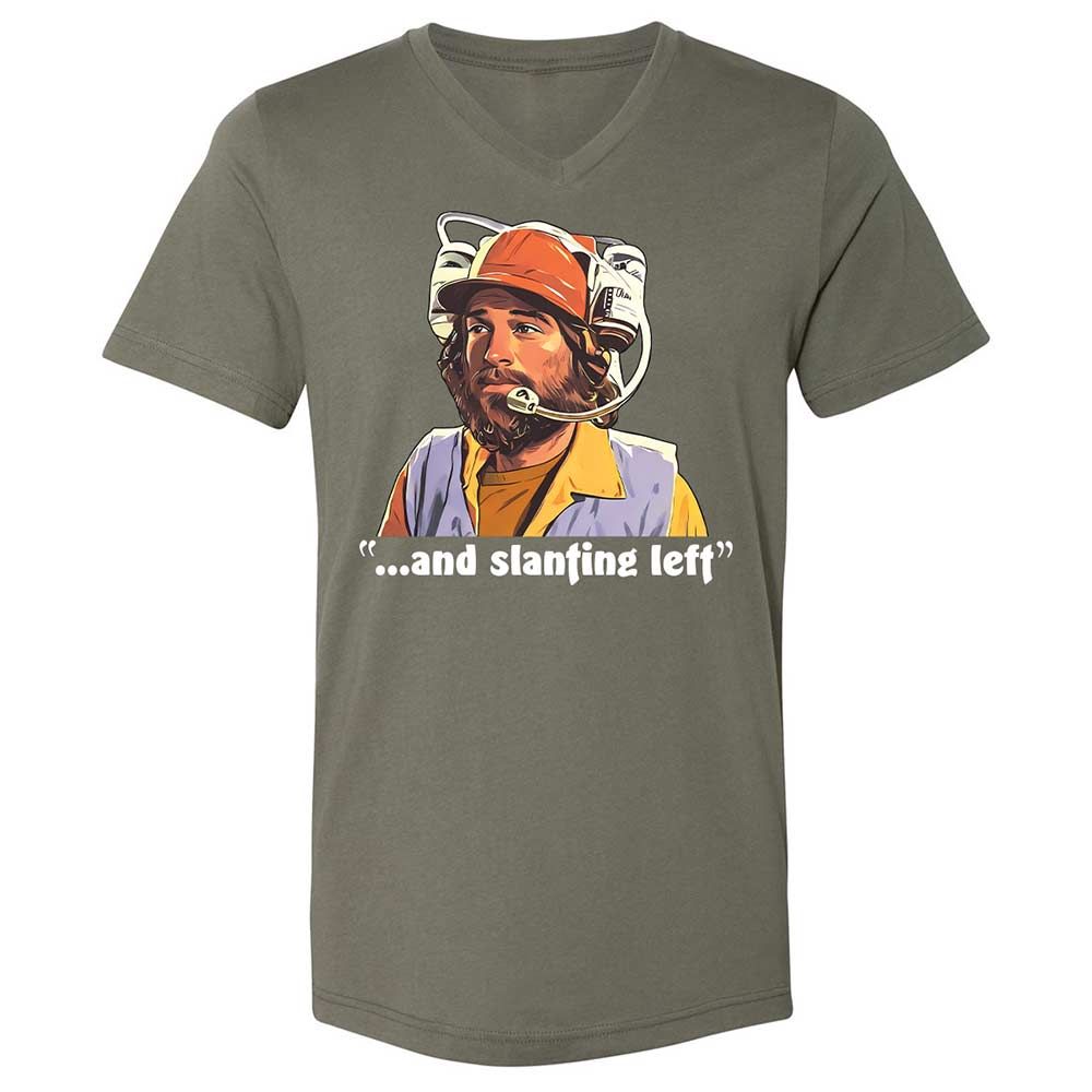 Unisex V-Neck T-Shirt - B9NJBB49 - Military Green - 11