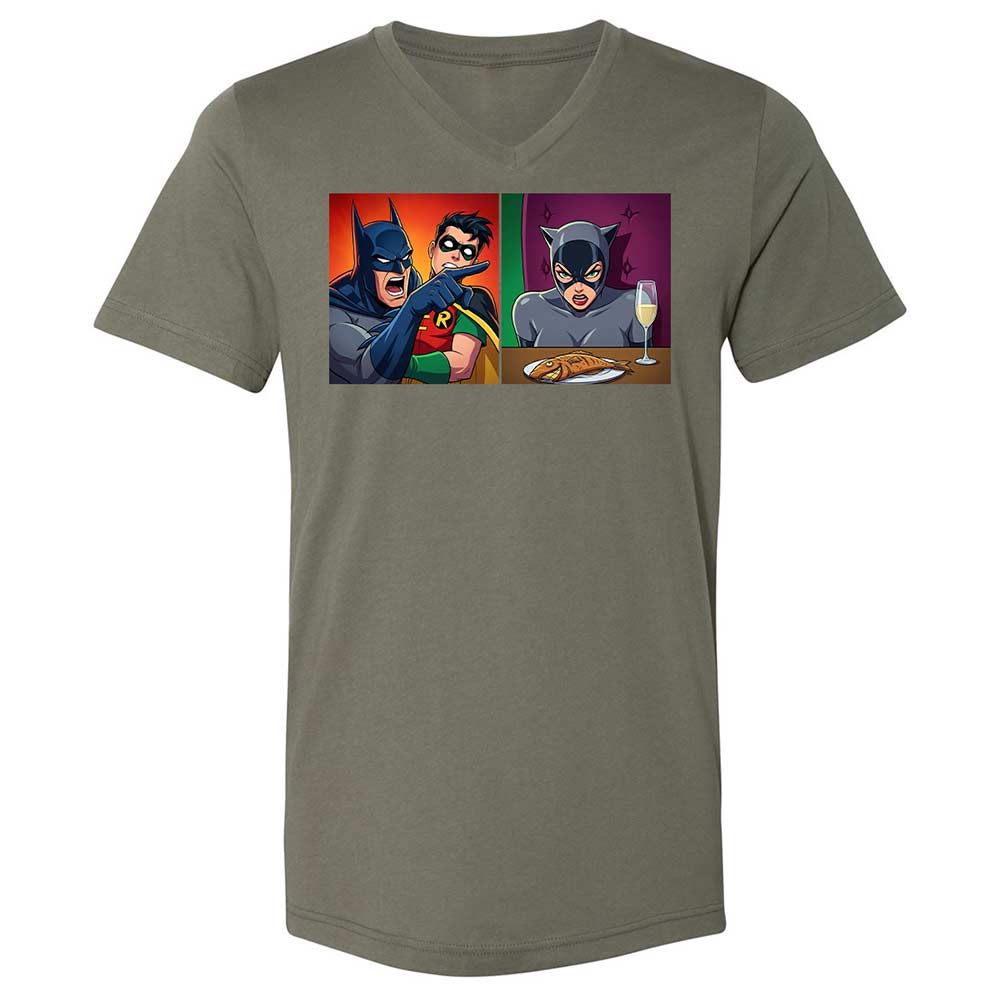 Bat Yelling at Catwoman - Military Green - 11
