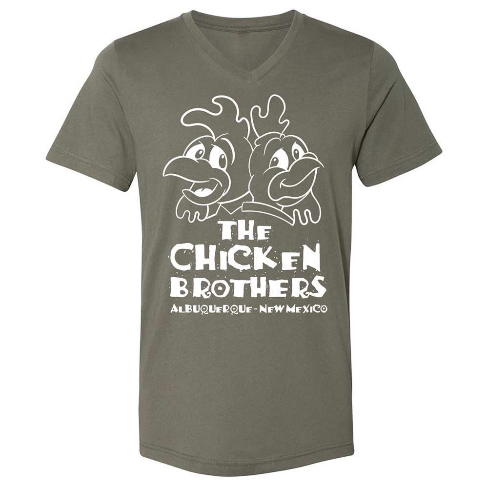 Unisex V-Neck T-Shirt - V7WAQP2Z - Military Green - 11