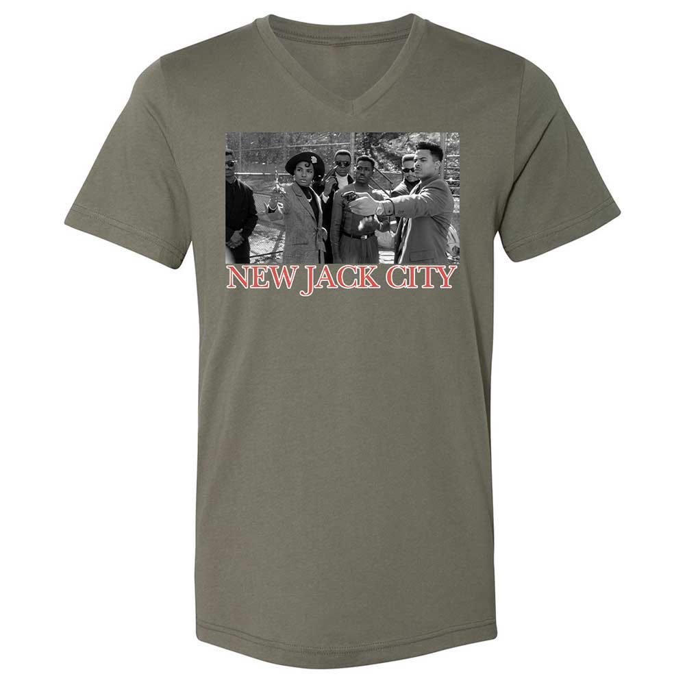 Unisex V-Neck T-Shirt - 27NNY9HS - Military Green - 11