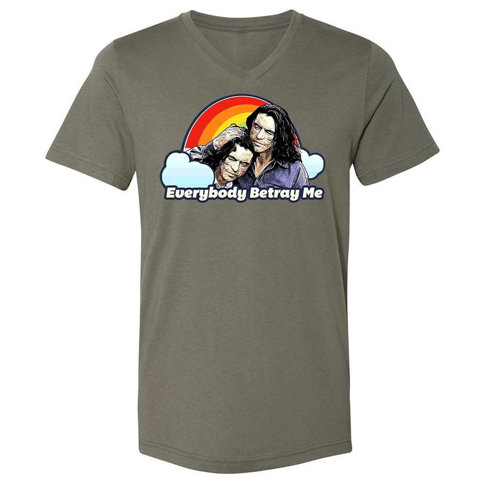 Unisex V-Neck T-Shirt - CZCXWZ7F - Military Green - 11