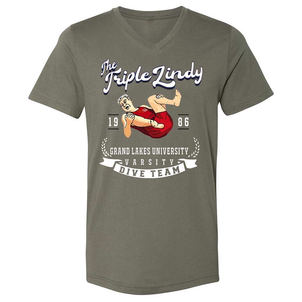 Unisex V-Neck T-Shirt - 1HWJC22T - Military Green - 11