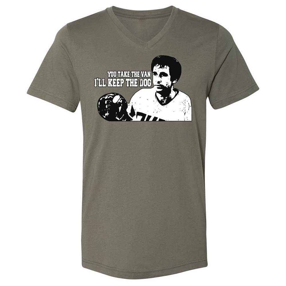 Unisex V-Neck T-Shirt - YB67RA82 - Military Green - 11