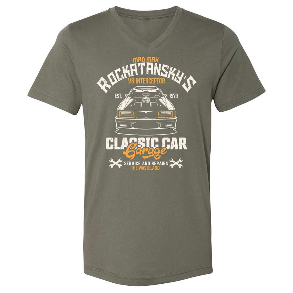 Unisex V-Neck T-Shirt - RN6ZEVTQ - Military Green - 11