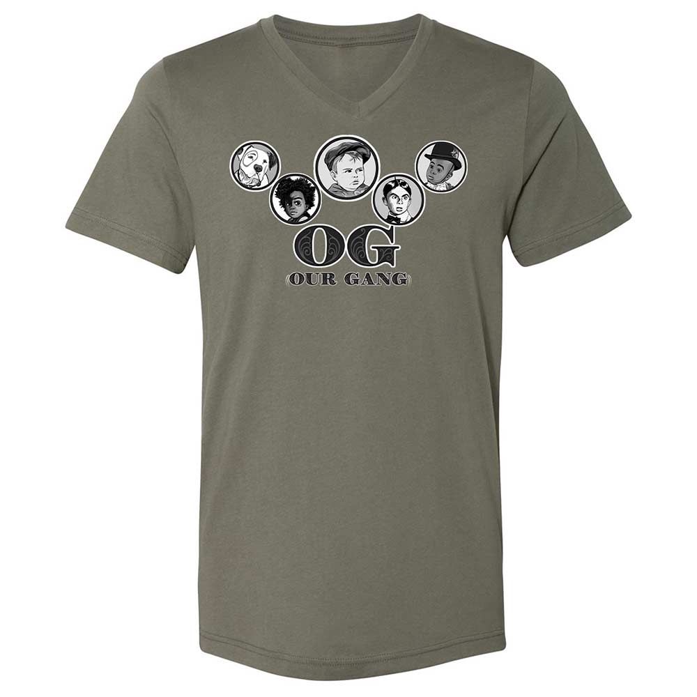 Unisex V-Neck T-Shirt - ZN5L1U2Q - Military Green - 11