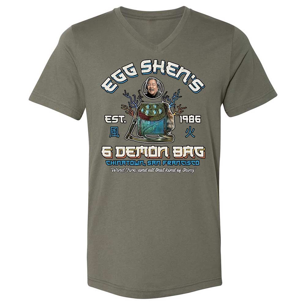 Unisex V-Neck T-Shirt - 7S2TJATG - Military Green - 11