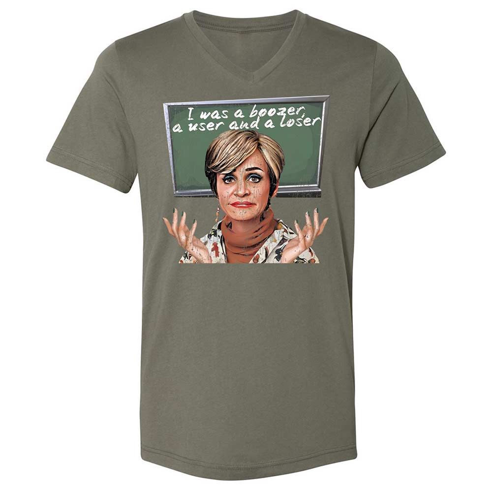 Unisex V-Neck T-Shirt - 6CY4NKKH - Military Green - 11