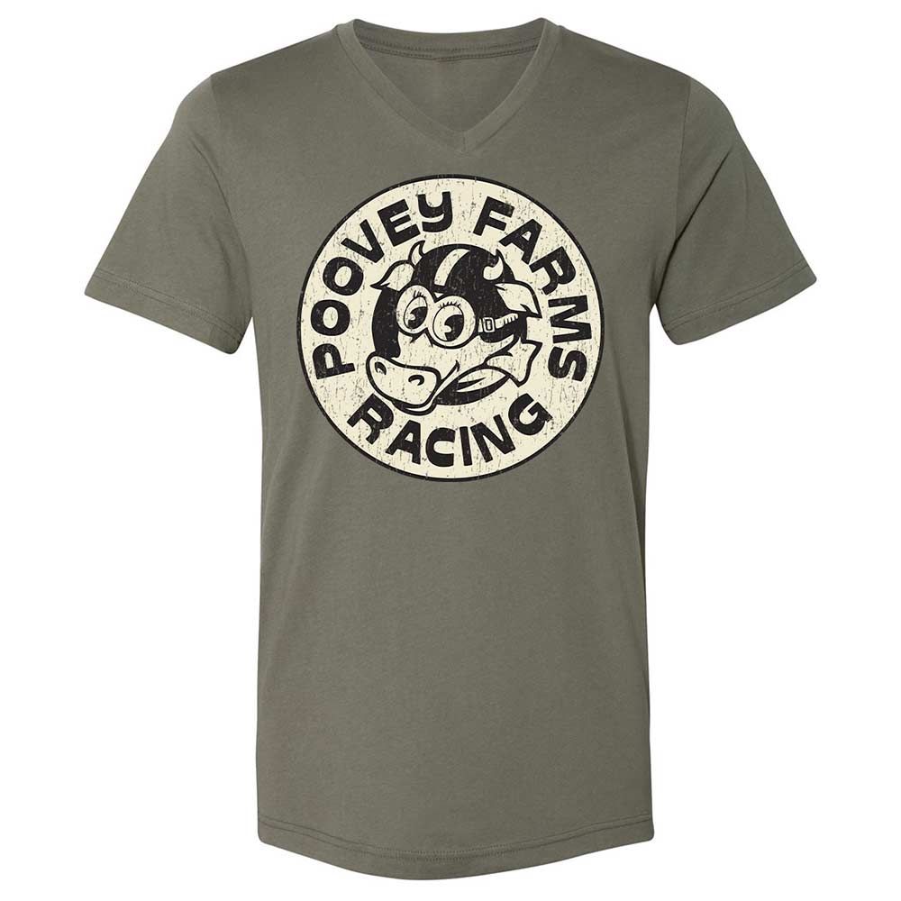 Unisex V-Neck T-Shirt - 3VRTYB4L - Military Green - 11