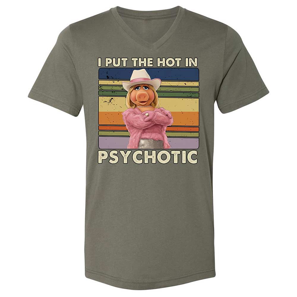 Unisex V-Neck T-Shirt - ESRB6R2T - Military Green - 11