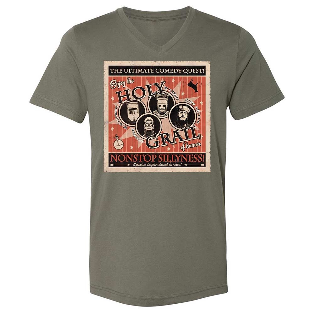 Unisex V-Neck T-Shirt - WCD7Z3N3 - Military Green - 11