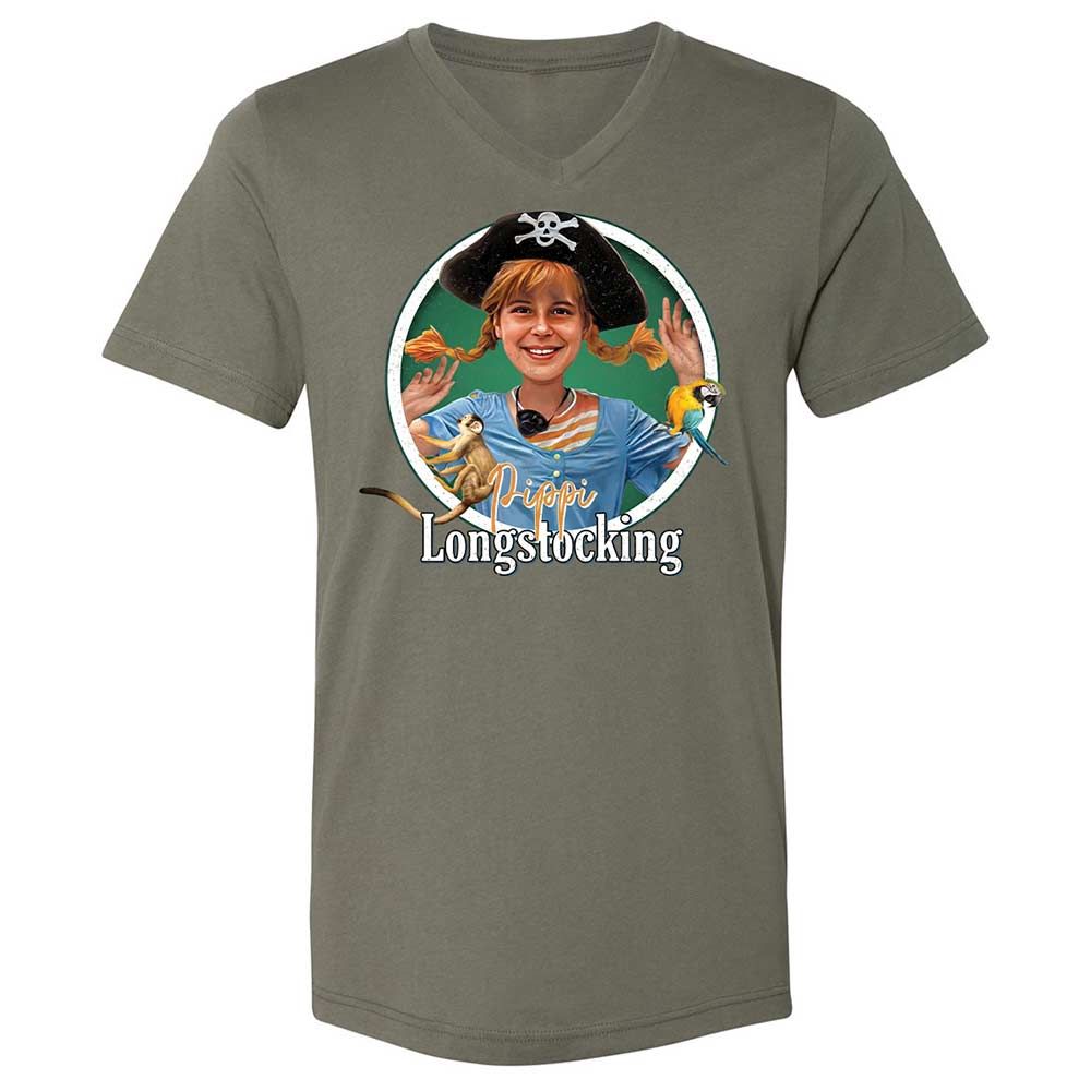 Unisex V-Neck T-Shirt - HH3Y2VEV - Military Green - 11