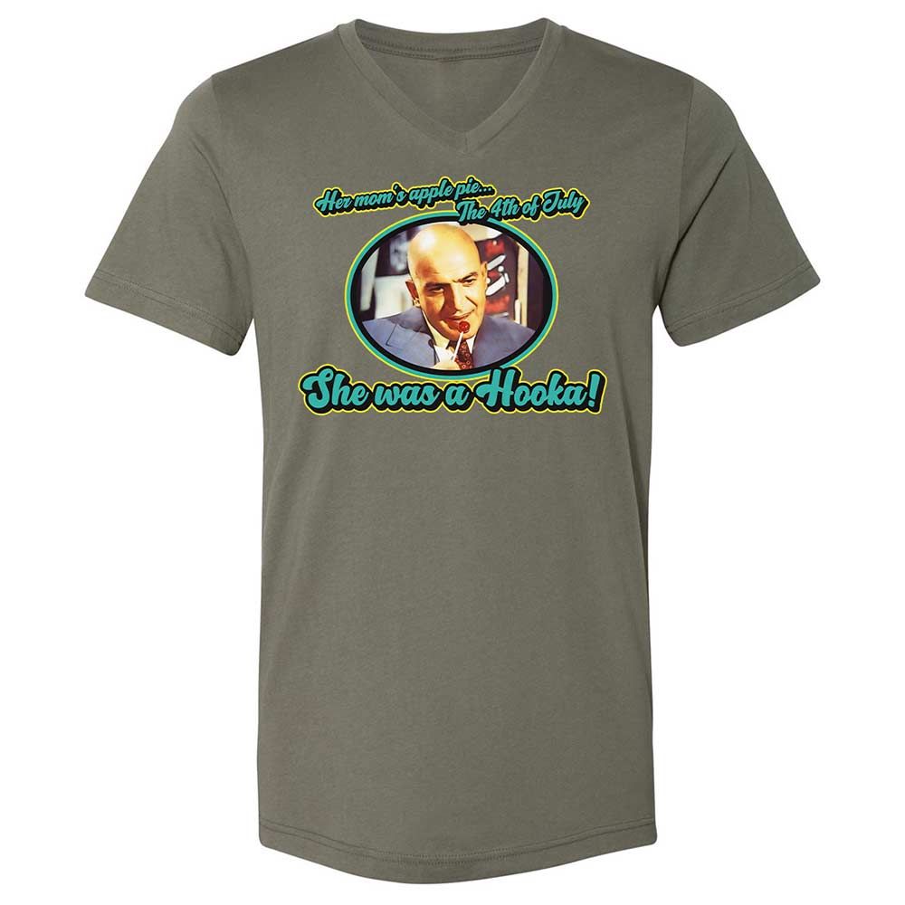 Unisex V-Neck T-Shirt - 1C95DFR7 - Military Green - 11