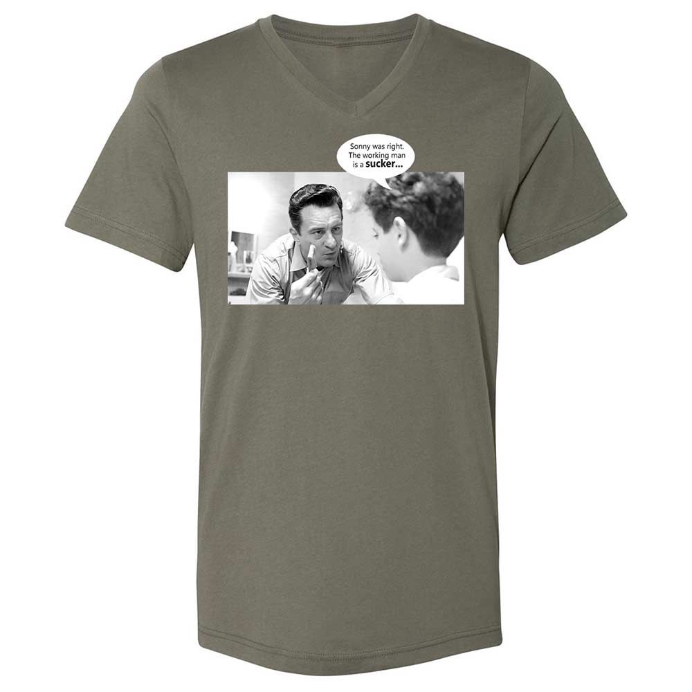 Unisex V-Neck T-Shirt - 1XFDQHCD - Military Green - 11