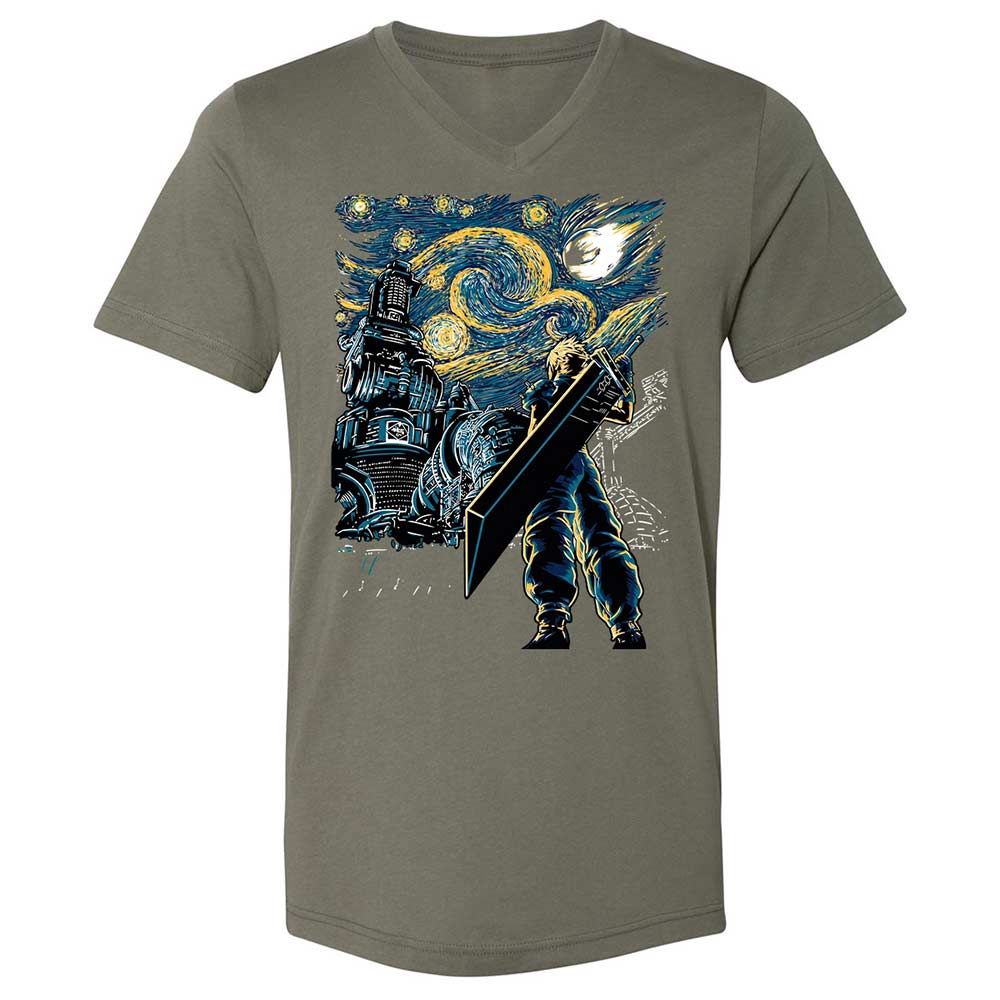 Unisex V-Neck T-Shirt - BH7BAXPF - Military Green - 11