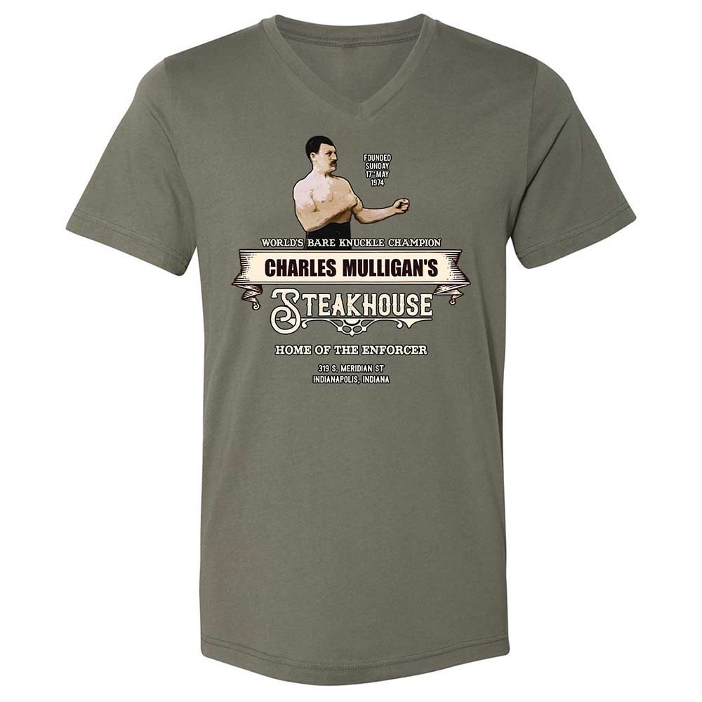 Unisex V-Neck T-Shirt - ESYKZRM8 - Military Green - 11