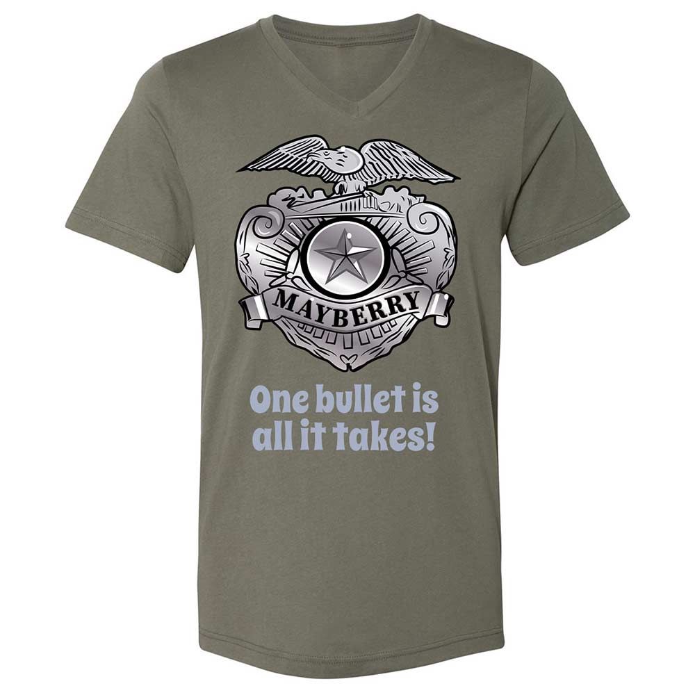 Unisex V-Neck T-Shirt - S3N4JZDA - Military Green - 11