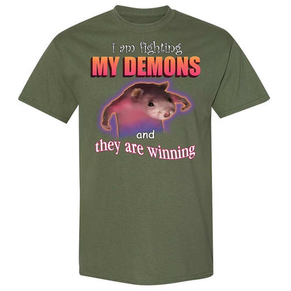 I'm fighting my demons - Military Green - 11