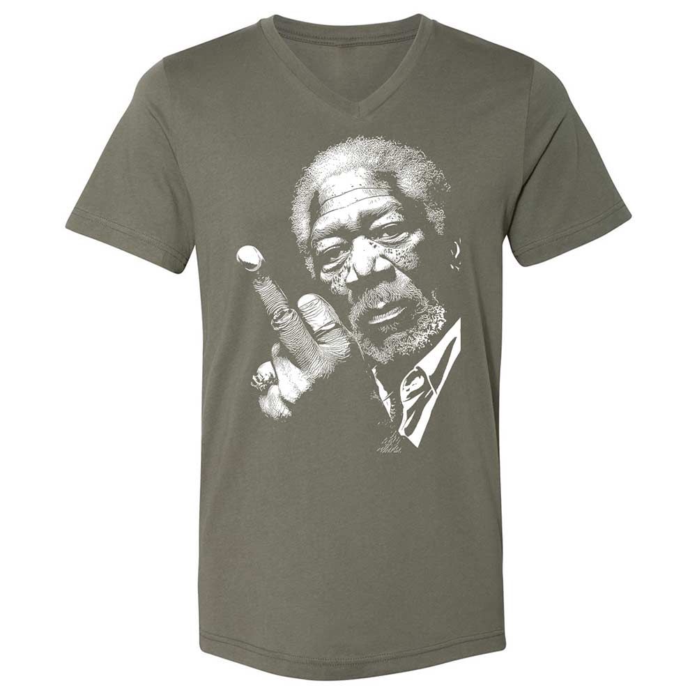 Morgan Freeman middle finger - Military Green - 11