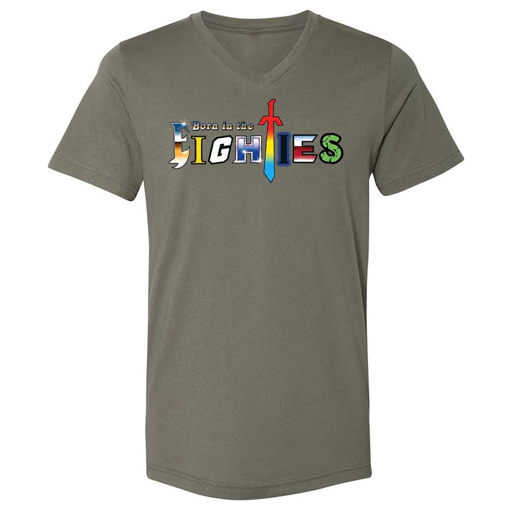 Unisex V-Neck T-Shirt - KYNKF3H1 - Military Green - 11