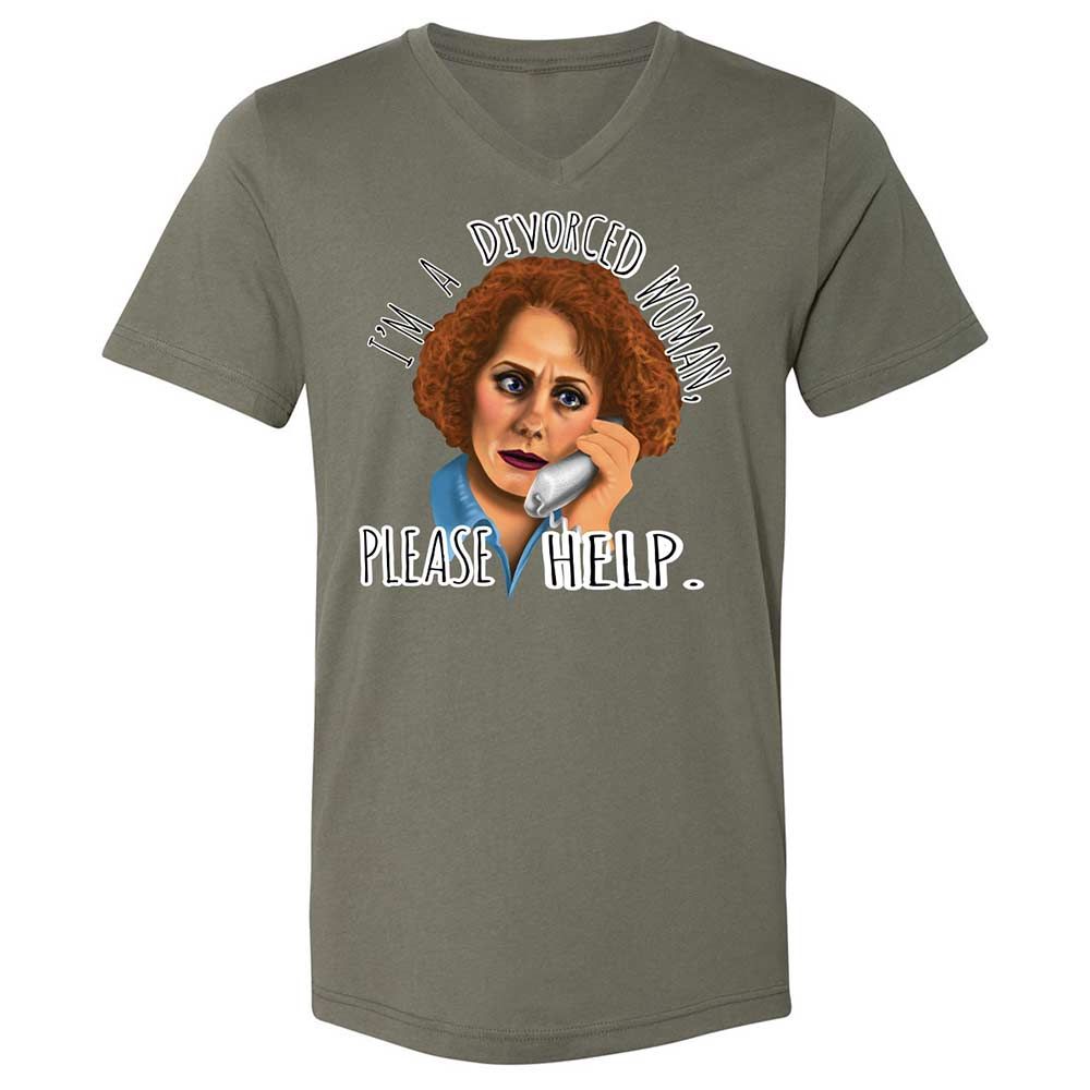Unisex V-Neck T-Shirt - D6DYS252 - Military Green - 11