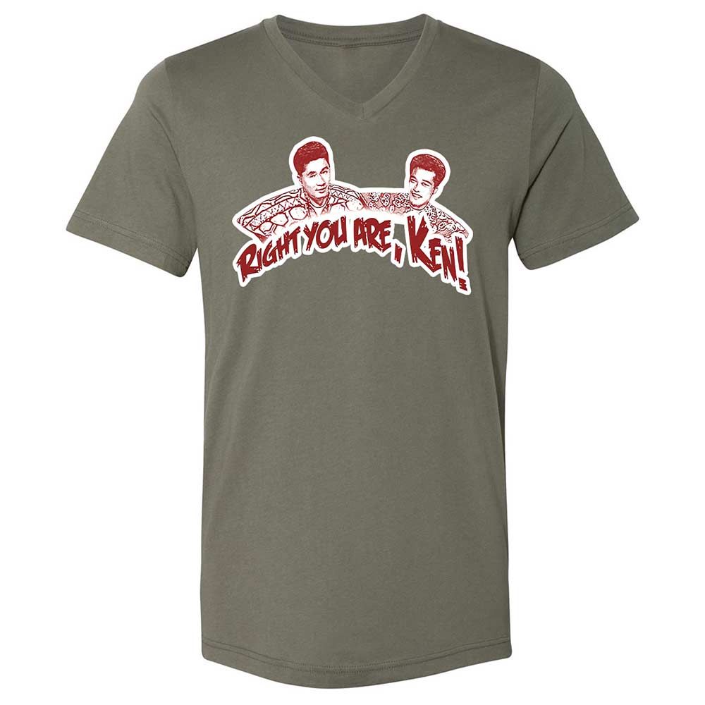 Unisex V-Neck T-Shirt - 9U9LDCLQ - Military Green - 11