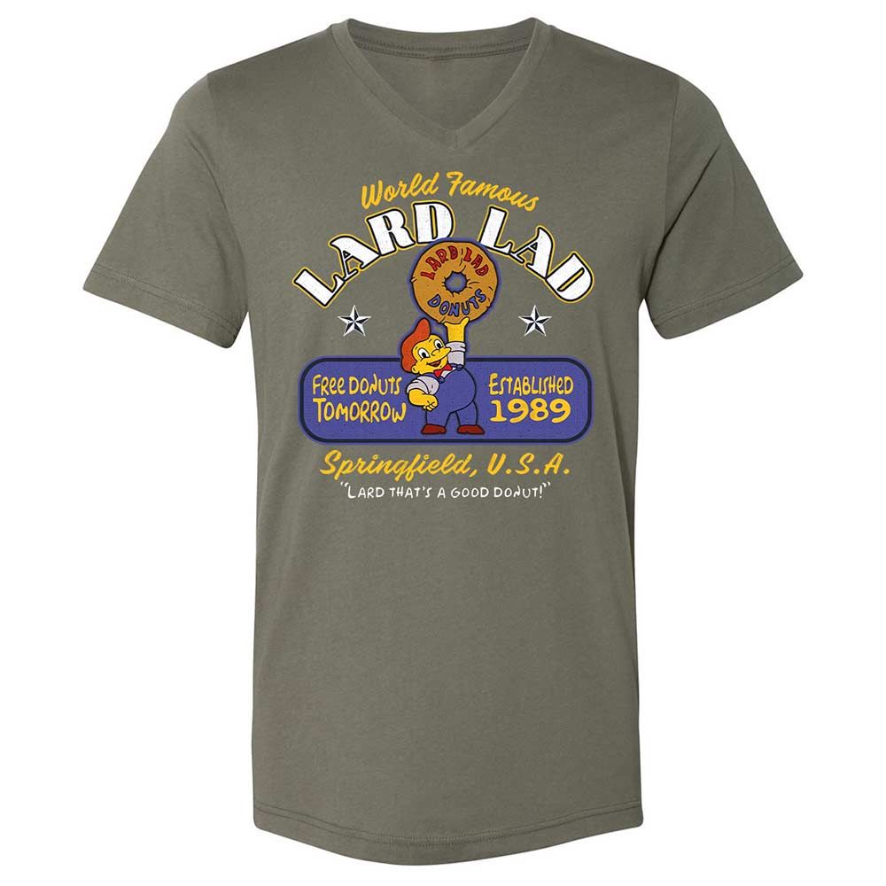 Unisex V-Neck T-Shirt - Y7LG7PQW - Military Green - 11