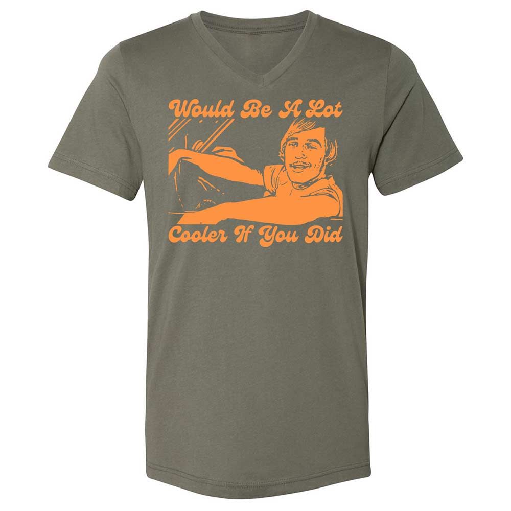 Unisex V-Neck T-Shirt - 6KQKNVX3 - Military Green - 11