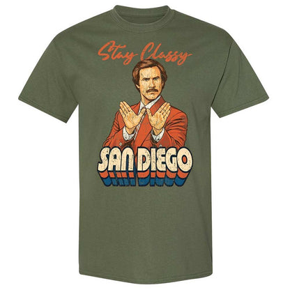 Classic Unisex T-Shirt - B496NW6Y - Military Green - 11