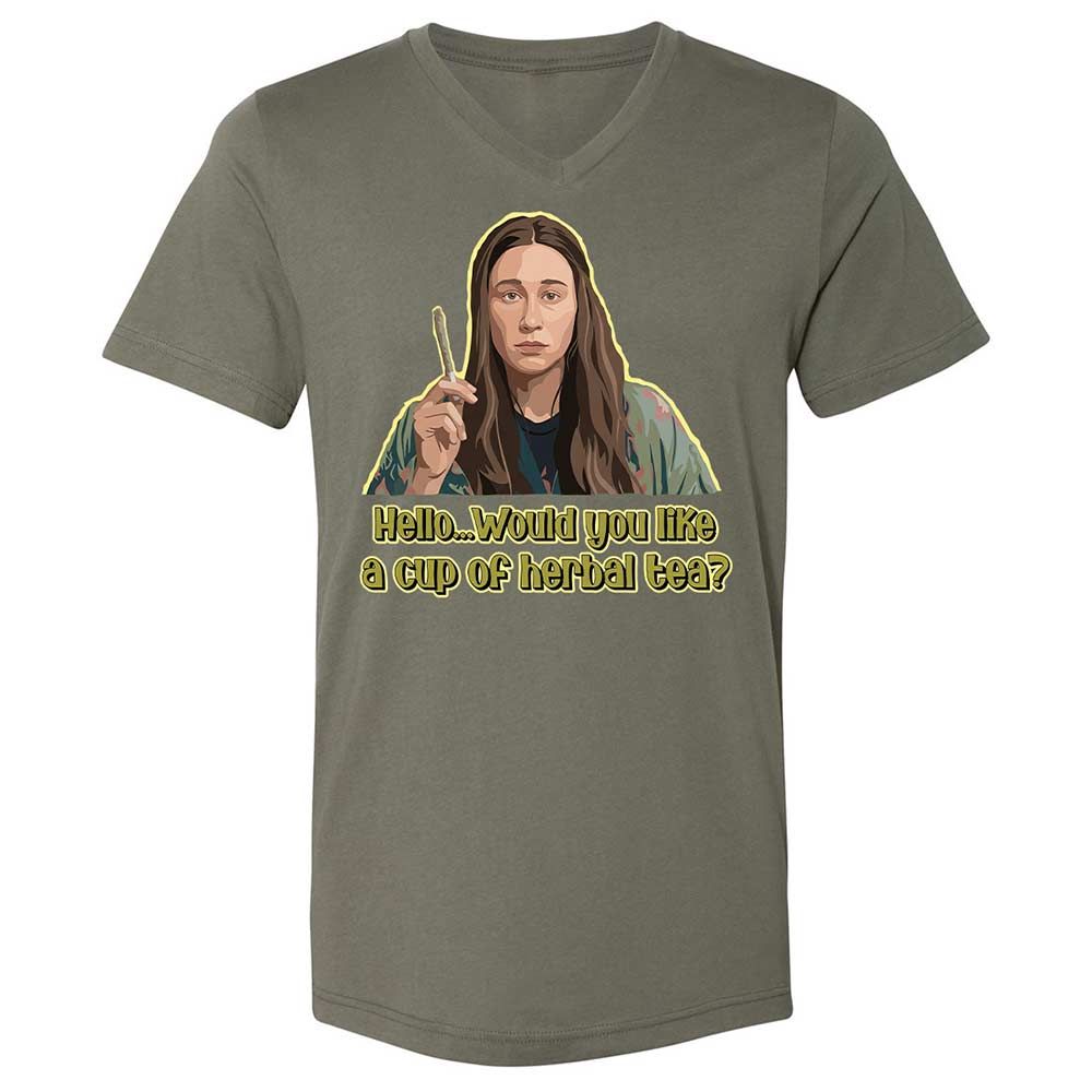 Unisex V-Neck T-Shirt - 4SX9HCXE - Military Green - 11