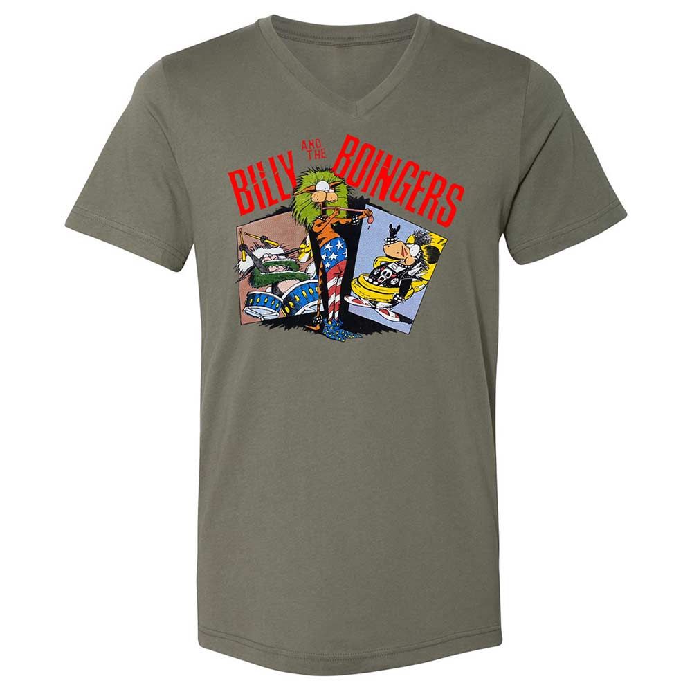 Unisex V-Neck T-Shirt - QX2GADAT - Military Green - 11