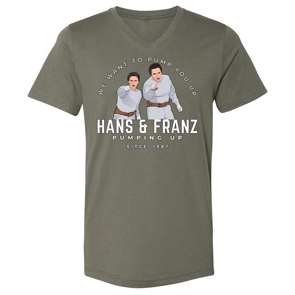Unisex V-Neck T-Shirt - B6JXCDVC - Military Green - 11