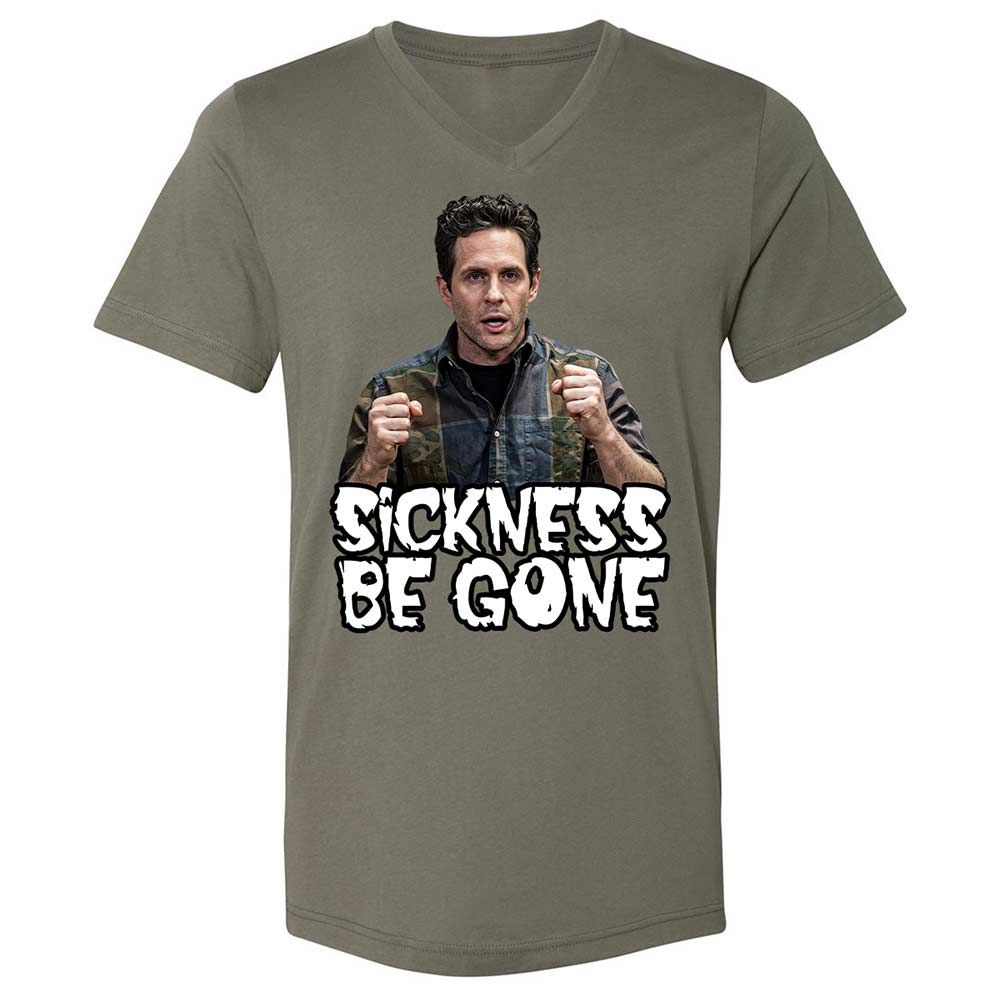 Unisex V-Neck T-Shirt - 5QDSN4E9 - Military Green - 11